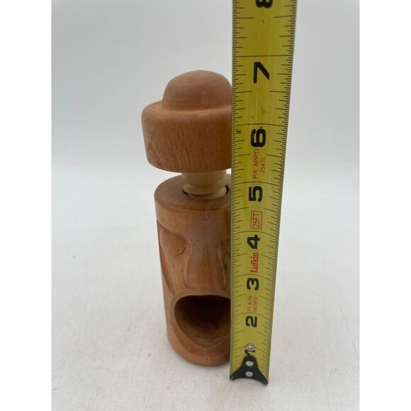 Vintage Wooden Tiki Style Nutcracker Christmas Holiday Decor 7" - Picture 5 of 6